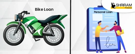 What are the differences between two wheeler loan vs personal loan?